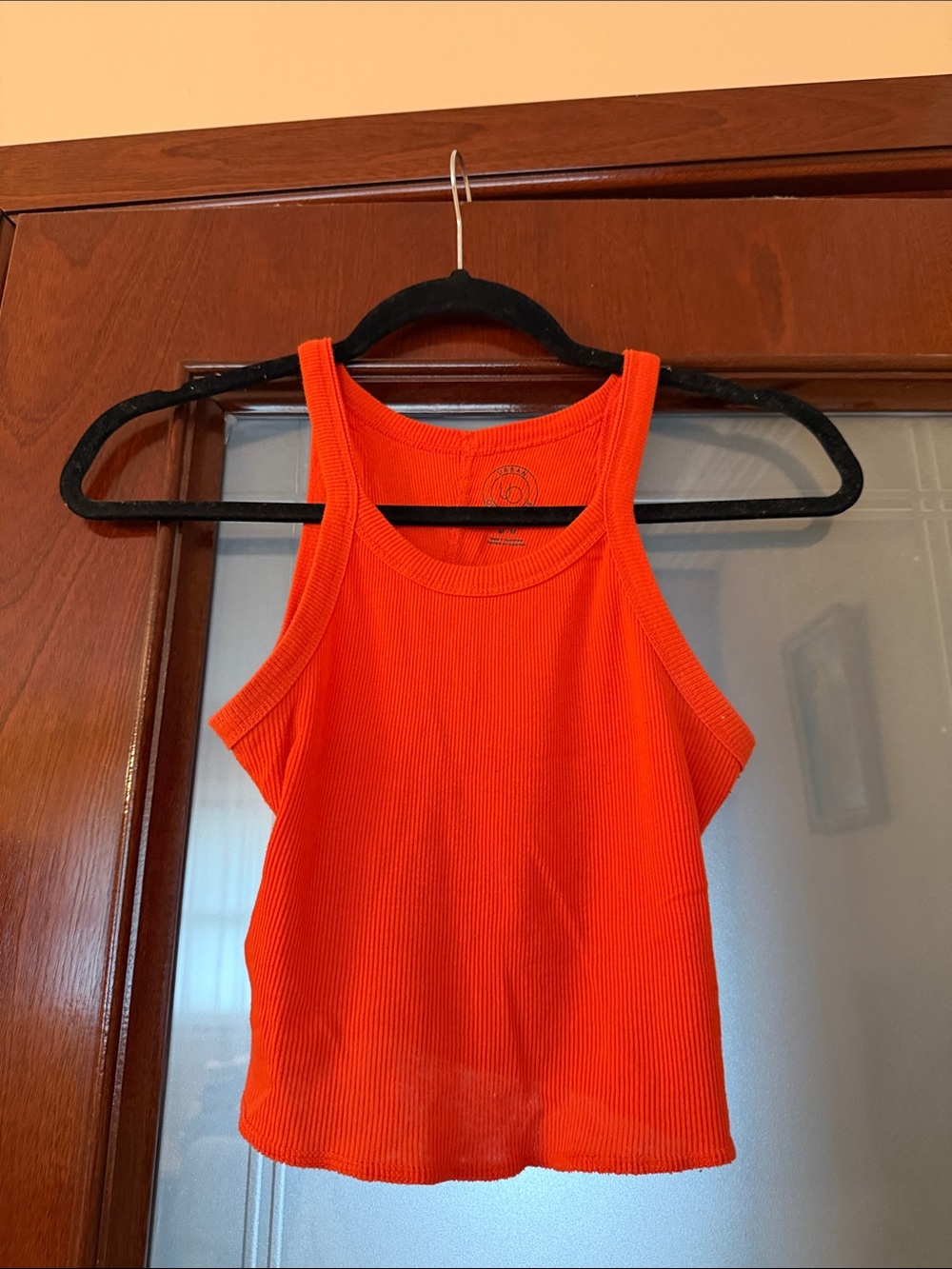 Urban Outfitters Neon Orange Ribbed Tank Top